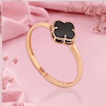 Guldring rødguld 585 onyx ⌀ 6 mm