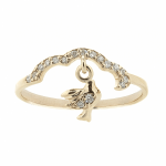 Goldener Ring mit Diamanten 'Vogel'