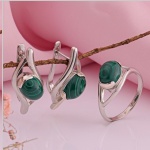 Réseau AUS 925R Malachite d'argent