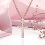 Goldcollier Kreuz Russisches Gold 585 in Deutschland Diamanten