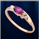 Rhodolite Russian gold jewelry