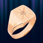 Pánsky prsteň z ruského červeného zlata