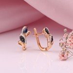 Koop SOKOLOV gouden oorbellen met diamanten en saffier in Duitsland