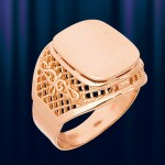 Men's ring made of 585 red gold