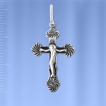 Pandantiv cruce din argint rusesc
