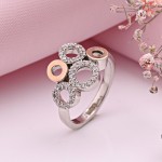 Buy a silver ring with gold and zirconia