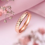 Ruski vjenčani prsten od crvenog zlata "Faseta"