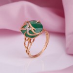 Russian gold jewelry chrysoprase