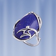 Ring „Jaspis“. Silber, Lapislazuli