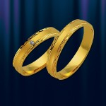 Yellow gold ring 585. Wedding ring.