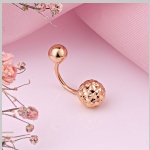Piercing nombril or rouge 585