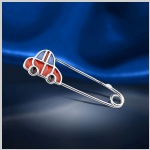 Pin's en argent "Voiture"