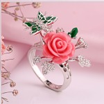 Silberring 925 Coral