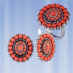 Бижутерные серьги и кольцо