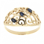 Gold ring with sapphires Gold ring with sapphires