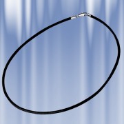 Ожерелье на шнурке из резины и серебра