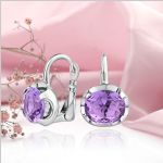 Серебряные серьги с аметистом