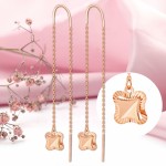 Золотые серьги висящие 585