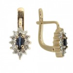 Classic earrings with sapphires and diamonds