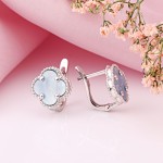 Купить серьги серебро 925 перламутр.