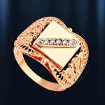 Erkek yüzüğü Rus kırmızı altın