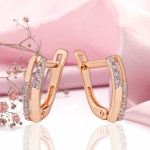 Küpe kırmızı altın 585 zirkon