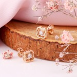 Køb 585 zirconia rosa guld ørestikker