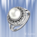 Ruski srebrni prsten sa biserom