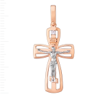 Cross pendant. Russian gold