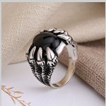 Herrenring Aus Silver 925 Schwarzer Askhat