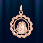 Zlat obesek "Devica Marija", zlato 585