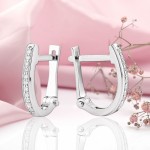 Boucles d'oreilles en or avec or diamant en or 585