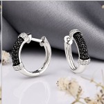 Серьги-кольца из серебра 925 пробы СОКОЛОВ