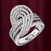 Кольцо Gianni Lazzaro из белого золота с бриллиантами