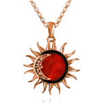 Gold-plated silver pendant "Amber Sun"