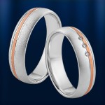 pierścionek zaręczynowy. Dwubarwny