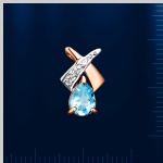 Pendentif avec diamants et topaze