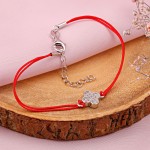 Armband Silber 925 rotes Band