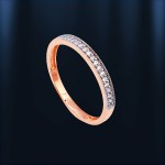 Gold ring 585 with zirconia