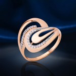 Russian gold ring, bicolor