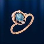 Gold ring with topaz London