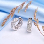 Golden hoop earrings "diamonds"
