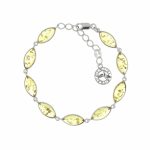 Bracciale d'argento 925 con ambra