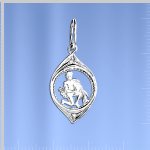 Segno zodiacale d'argento "Acquario"