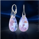 Обеци с кристали Swarovski®. Сребро
