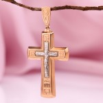Gold cross with crucifix
