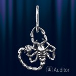 Segno zodiacale "Scorpione" argento russo