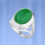 Ring with agate silver