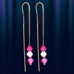 Earrings made of Russian red gold 585°