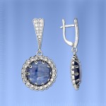 Russian silver earrings & kyanite